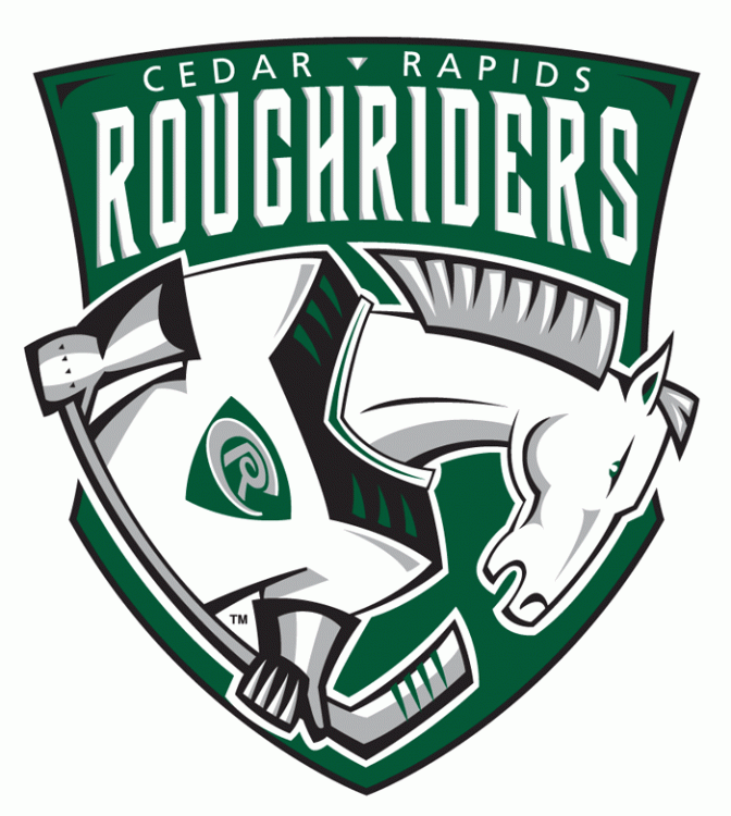 Cedar Rapids RoughRiders 1999 00-2011 12 Primary Logo iron on paper